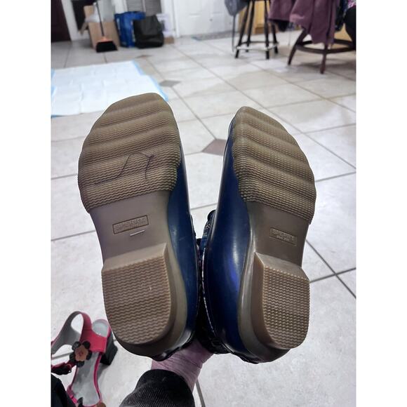 Sperry Topsider Blue Saltwater Kick Back Plaid Quilted Duck Boots 8 Waterproof - Picture 6 of 7